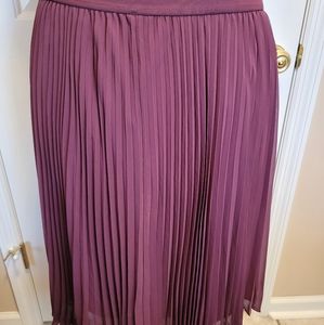 Purple Pleated Skirt